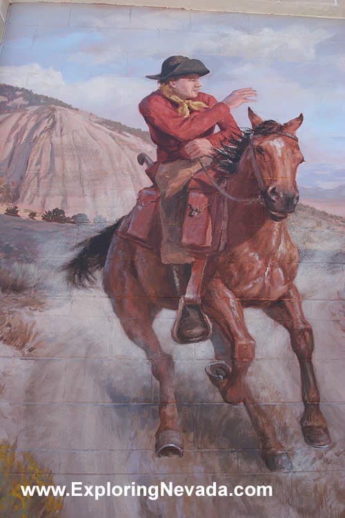 Pony Express Mural in Ely