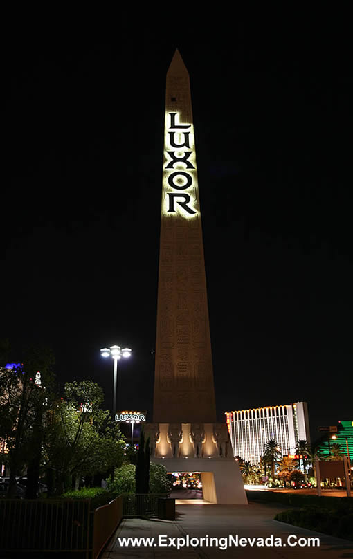 The Sign on Las Vegas Blvd. for the Luxor