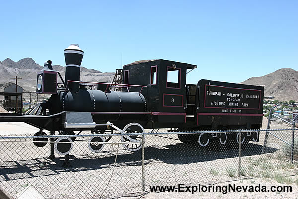 Replica Steam Engine of the Tonopah - Goldfield Railroad