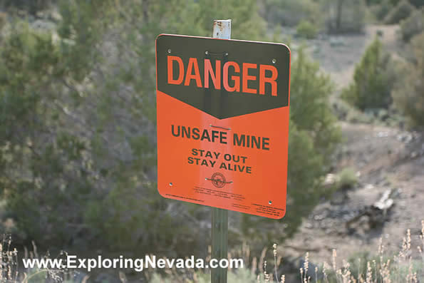 Unsafe Mine Sign