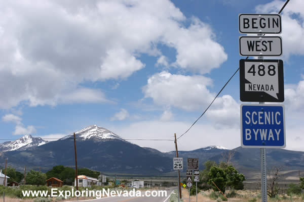 Road to Great Basin Nat'l Park Begins in Baker, Nevada