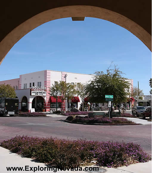 The Boulder Theatre and Purple Flowers