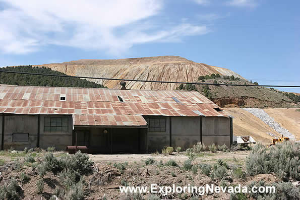 Old Mining Building and Mining Tailings
