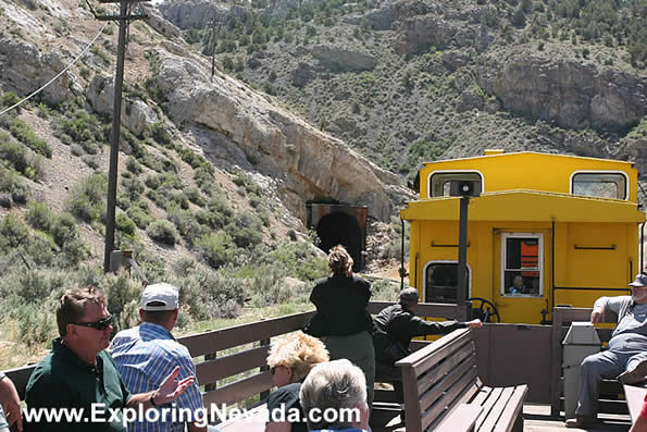 Approaching the Tunnels on the Nevada Northern Railroad