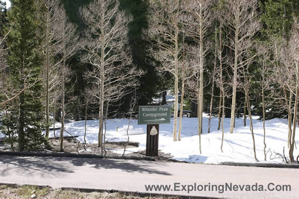 Wheeler Peak Campground is Snowed In