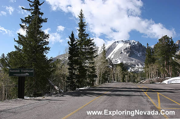 Summit Trailhead on the Wheeler Peak Scenic Drive