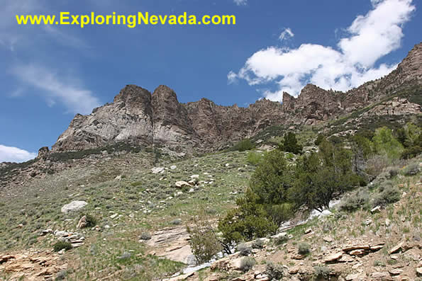 Steep, Jagged Peaks in Lamoille Canyon