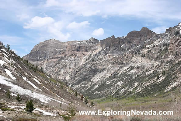 Snowfields in the Ruby Mountains