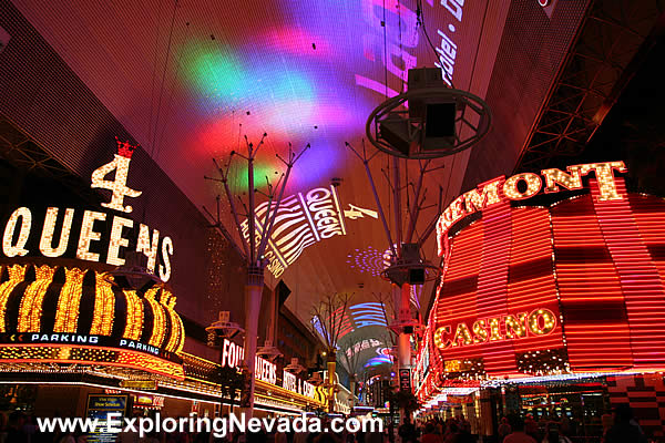 Colors Everywhere on Fremont Street in Las Vegas