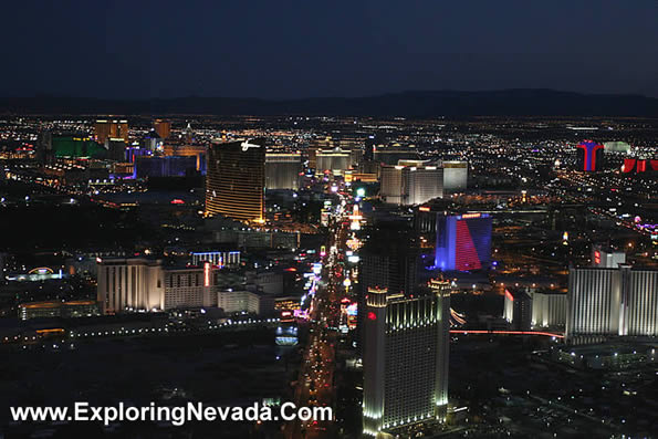 Dusk in Las Vegas Seen From the Stratosphere Tower