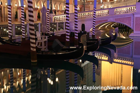 Canal Boats at the Venetian Hotel & Casino in Las Vegas