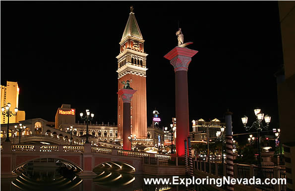 The Venetian Hotel & Casino in Las Vegas at Night