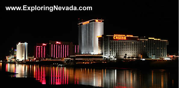 Laughlin Casinos & The Colorado River at Night