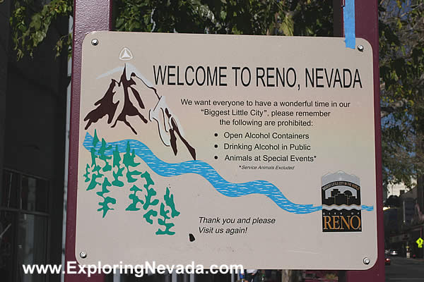 Sign Showing the Rules Along the Truckee River Bikeway