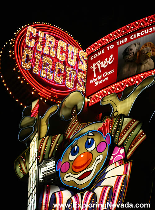 Sign for the Circus Circus Hotel & Casino in Reno