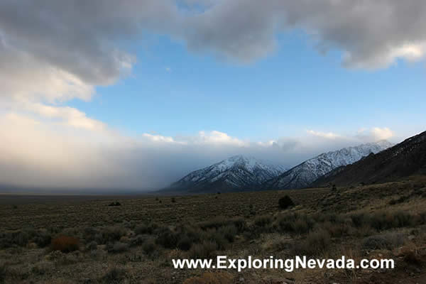 Sunset Over the Toiyabe Mountains in Nevada