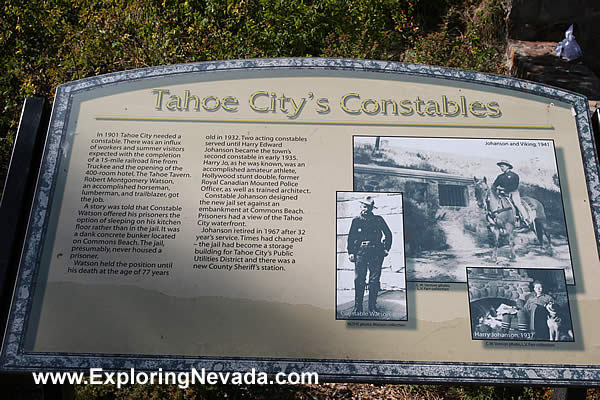 Sign About Tahoe City's Constables